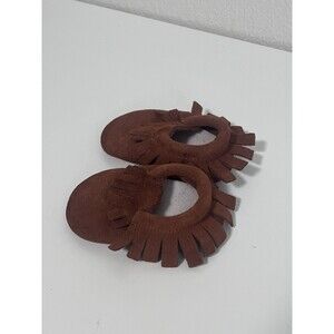 Baby Leather Moccasins Size 3 (6-12) :  Classic Brown (g2)